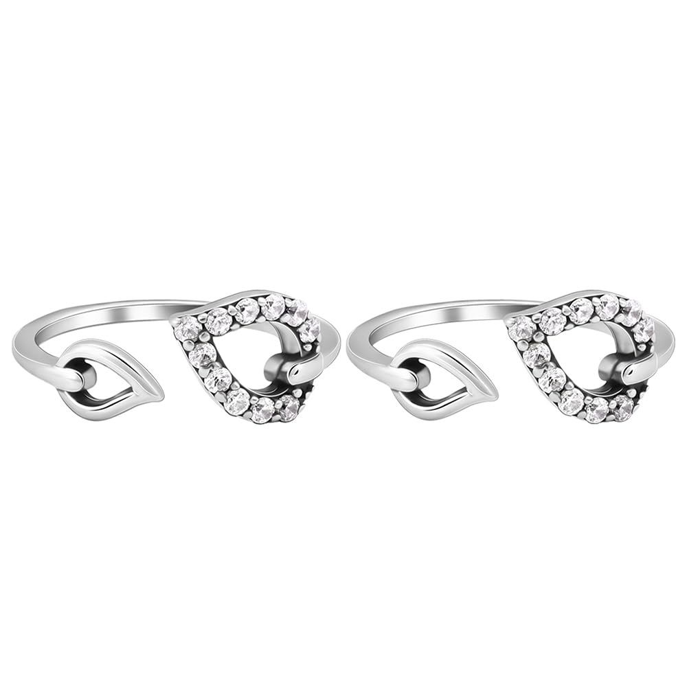 925 Oxidised Silver Aparajita Open Toe Rings| Toe Rings for Women and Girls | With Certificate of Authenticity and 925 Stamp | 6 Month Warranty-image-19