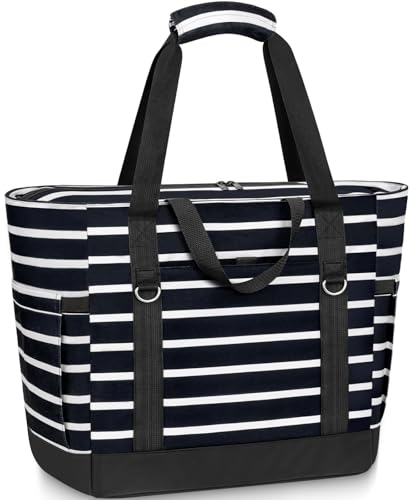 LUROON Bolsa de Playa Grande para Mujer Impermeable Bolso de Playa con Cremallera Bolso Tote Beach Bag Bolso Playa Shopper para Viajes Compras Gimnasio