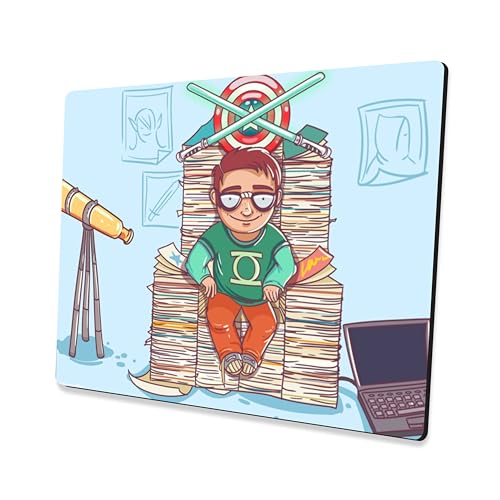 Image of Paper Plane Design - Geek Nerd - Anti Skid Non Slip Rubber Mouse Pad of Computers. Size - 9 x 7 inches.d32