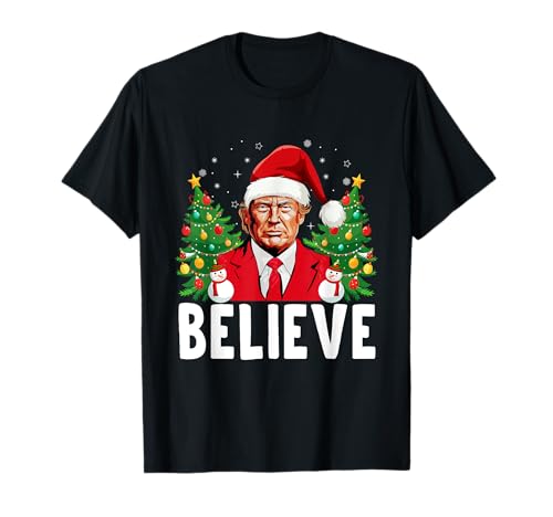 Believe Trump Christmas Christmas Matching Family Christmas Camiseta