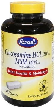 Yasirona YSECTL Rexall Glucosamine HCI & MSM - Caplets, 60 Ct