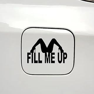 Fill Me Up Sticker Car Fuel Tank Cap Decal Funny Window Bumper Decal Sticker Suitable for Cars, Trucks (Black)