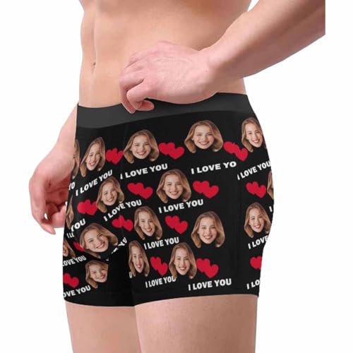 Custom Men's Face Boxer Briefs Underpants, Personalized Underwear Short with Photo Face Valentines Day Gifts for Him4