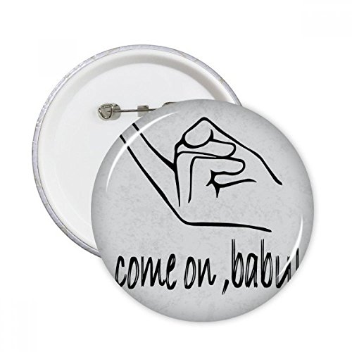 Pins badge bouton personnalisé noir Séduire XL, cadeau original rond