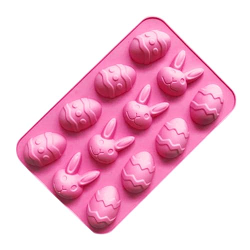 Oeuf de Lapin de Pâques Moule à Chocolat, Moule en Silicone Lapin de Pâques pour confectionner...