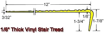 Light-Duty 1/8 Thick Black 18 Wide Vinyl Stair Treads