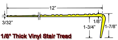 Light-Duty 1/8" Thick Gray 42" Wide Vinyl Stair Treads #TOP2