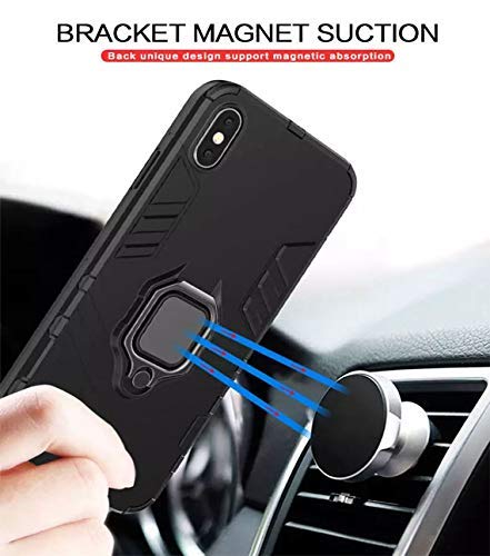 Image of Goldfox Hard Armor Kickstand Back Cover for Oppo F11 Pro - Black