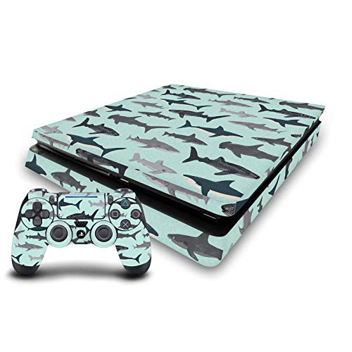 Skin PS4 Slim Andrea Lauren requins pour masquer les rayures de console et manette