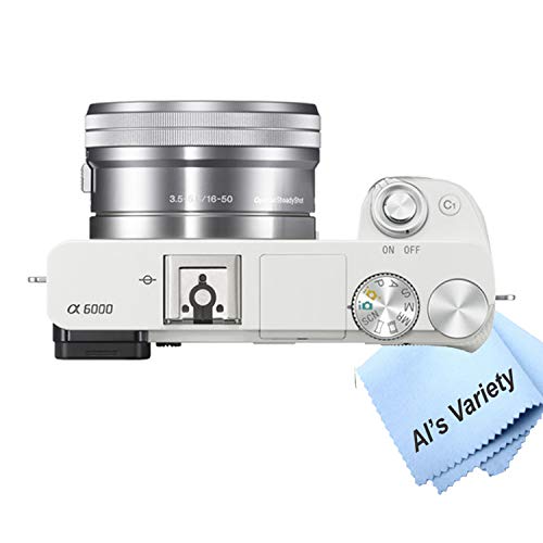 Sony Alpha a6000 (White) Mirrorless Digital Camera with 16-50mm Lens + 32GB Card, Tripod, Case, and More (18pc Bundle) - Thumbnail 5