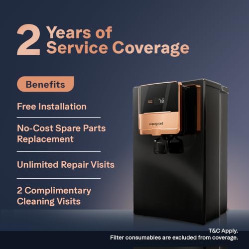 Image of Aquaguard Enrich Ritz Pro RO+UV+Copper+Alkaline Water Purifier | 2-Year Warranty & Filter Life | Stainless Steel Tank | Smart Purifier with Service Alerts & TDS Display | 5th Gen UV LED | 12-Stage