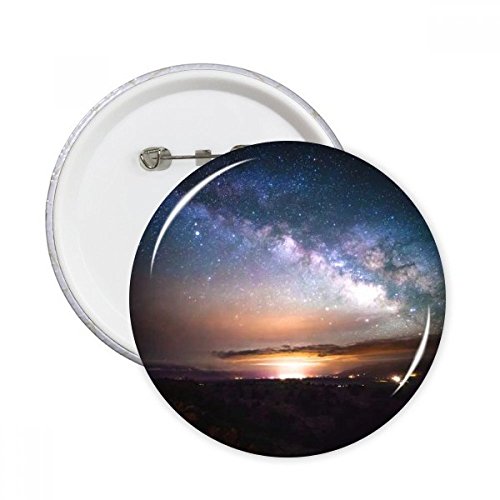 Badge rond galaxy night pour vêtements : lot de 5 pins multicolores S DIYthinker
