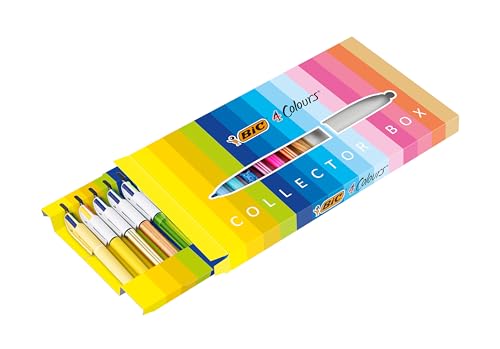 Bolígrafos BIC 4 Colores lote de 15 bolis bonitos de punta media y ancha para material escolar