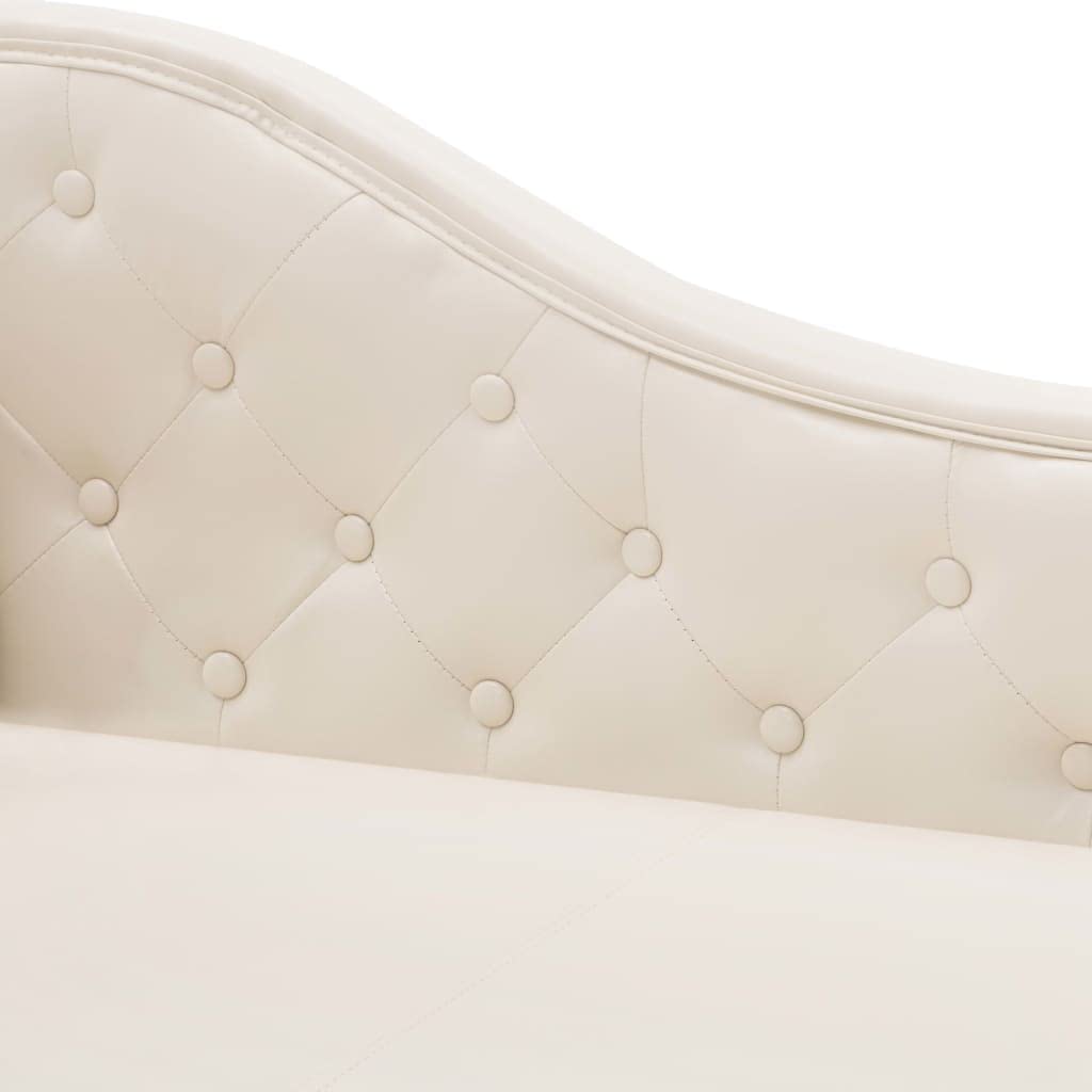 vidaXL Sedia a Sdraio Bianco Crema in Similpelle