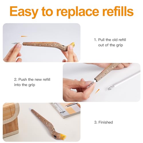 Bolígrafo artesanal de madera con diseño cobra miniatura 6