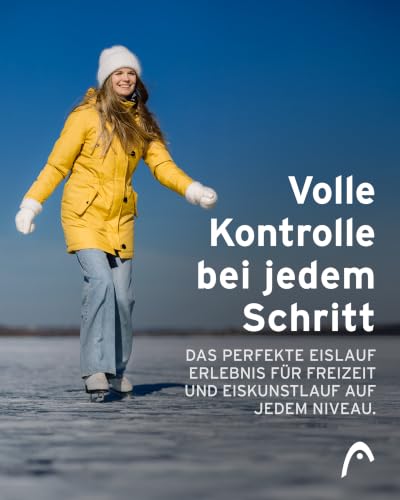 HEAD Eiskunstlauf Schlittschuhe Amber I Damen Schlittschuhe mit Edelstahlkufe I Schneeflocken-Design I ideal für Einsteigerinnen - Weiß – Ansicht 2
