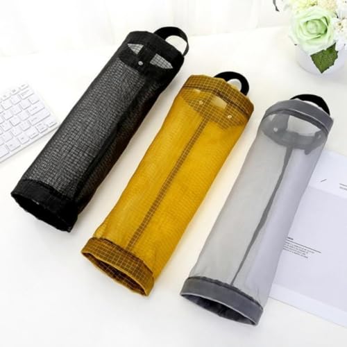 Puxa Saco Organizador Porta Sacolas Plasticas de Cozinha (Preto)