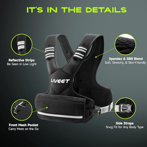 Liveet Adjustable 4-10lb Weight Vest