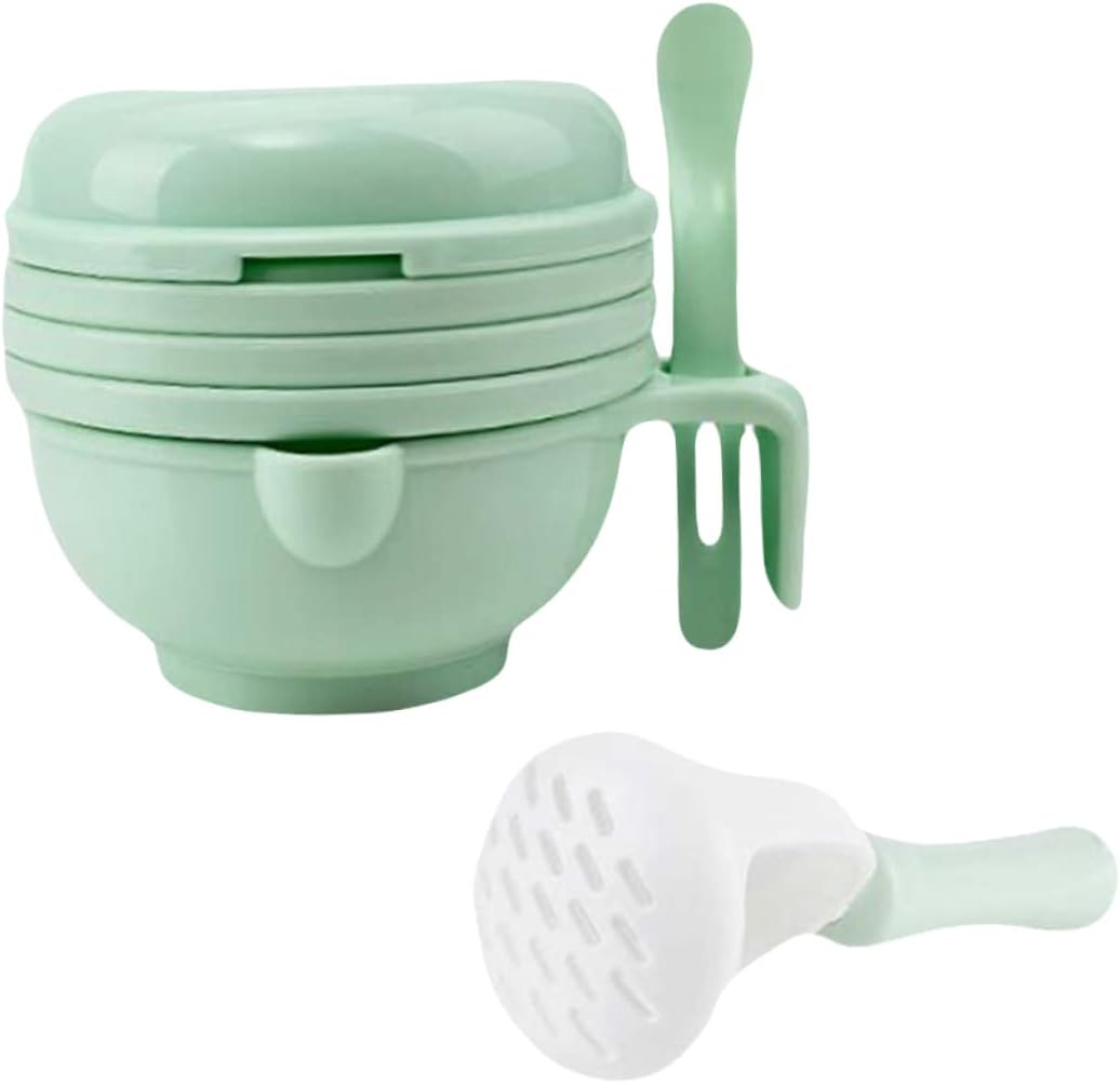 2 Sets Manual Food Grinding Bowl Grinding Bowl for Puree Dishwasher Safe for Months Feeding Tool for Nutritional Needs