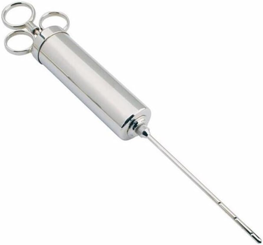 Stainless-Steel Meat Injections Syringe Kit Poultry Marinade Flavours Injector BBQ Grills & Smokers Accessories Easy Use