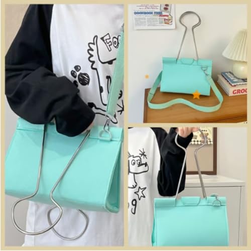 Bolso Tote de Fieltro con Forma de Clip para Mujer miniatura 4