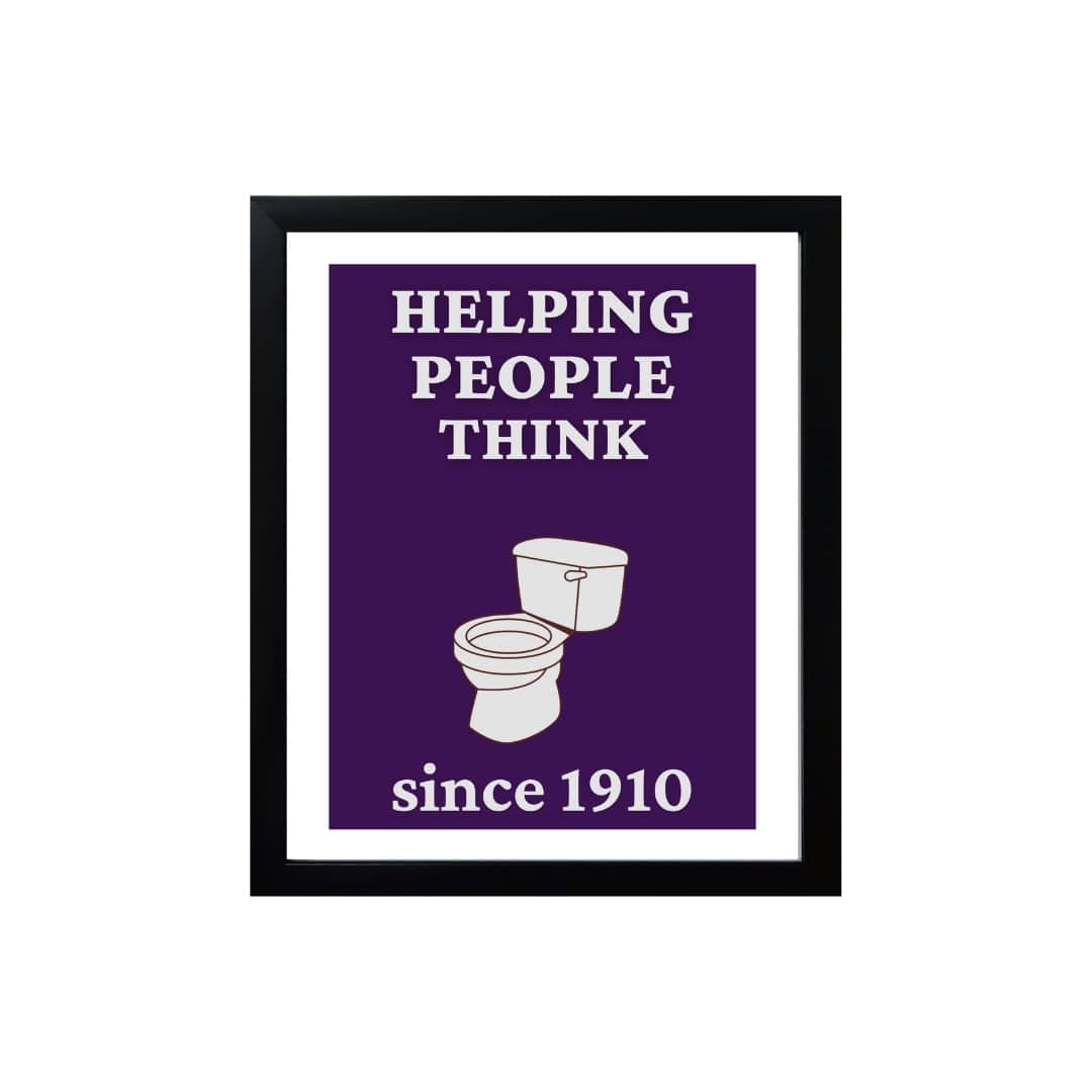 Hola Homes! Funny Quote Wall Frame with Poster, Bathroom Washroom Toilet Quotes, Helping People Think, Funny Poster, Quirky Gift, Quirky Wall Decor, Size - 8 x 10 Inch