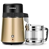 VIVOHOME - Máquina de agua destilada de acero inoxidable 304 de 1.1 galón/4 litros, champaña