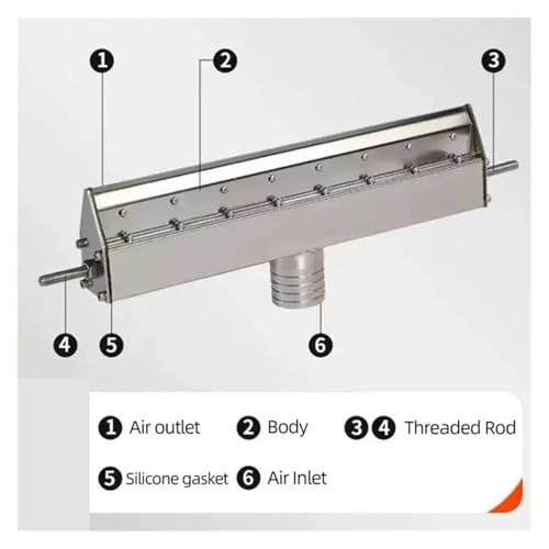 Cuchilla de aire de acero inoxidable de alta resistencia y flujo uniforme 4