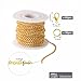 Lemonkey 33 Feet Metal Gold Necklace Chains Curb Links Chains Bulk for Jewelry Making DIY Craft Kit with Lobster Clasps Jump Rings