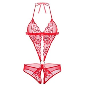 Avidlove Dames diepe V-hals houder lingerie bodysuit