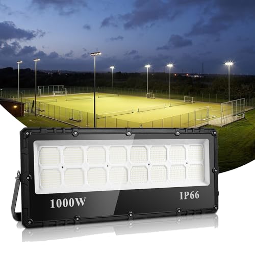 Bellanny LED Strahler Außen 1000W 100000LM Scheinwerfer Außenstrahler Fluter Flutlicht -6500K IP65 Wasserdicht Wandleuchte Flutlichtstrahler...