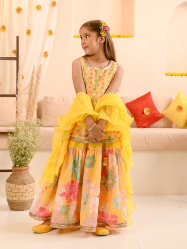 Image of Pspeaches Girls Kurta & Sharara With Dupatta