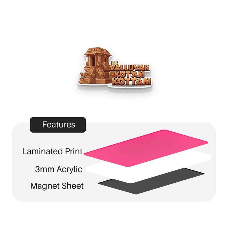 Image of Valluvar Fridge Magnets, Glossy Finish, Stylish Magnet for Fridge, Wardrobe & Metal Surfaces