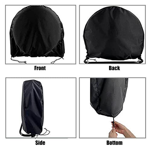 Zuyyon Outdoor Fan Cover, Waterproof And Dustproof Fan Cover For 18"&20" Industrial Floor Fan/Box Fan, Heavy Duty High Velocity Floor Fan Cover, Industrial Fan Cover(Black) #TOP2