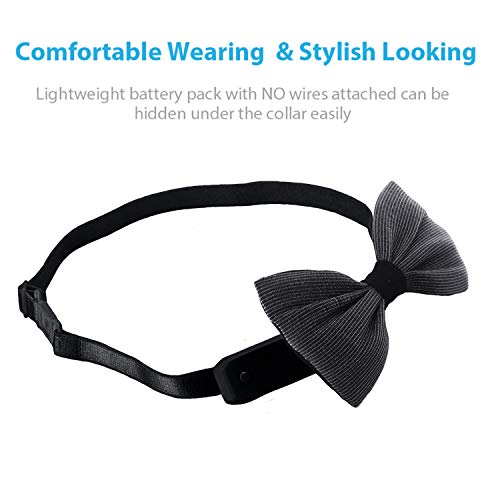 Led Light Up Bow Tie 7 Colors Luminous Adjustable Bowtie For Wedding Party Gift Birthday Raves Costume Festival Fun Edm, Gray #TOP7