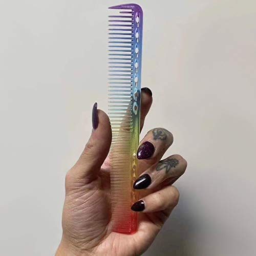 KKmoon Pente de corte de cabelo colorido Pente de modelagem para corte de cabelo Pente de penteado A