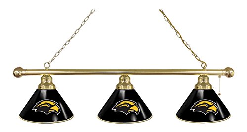 Holland Bar Stool Co. Southern Miss 3 Shade Billiard Light with Brass Fixture by The