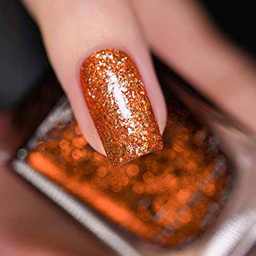 Image of ILNP Trick or Treat - Vivid Orange Holographic Ultra Metallic Nail Polish