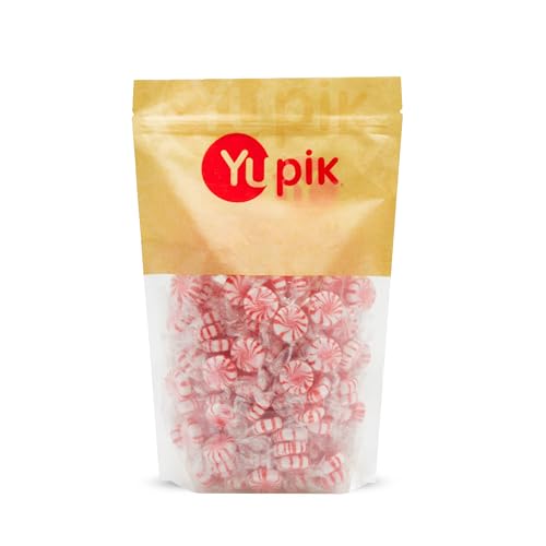 Yupik Red Pinwheel Mints, 1 kg, Hard Candies, Individually Wrapped, Refreshing Sweet Minty Flavor, Classic Treat, Delicious Snacks, Ideal for Gifting & Holidays