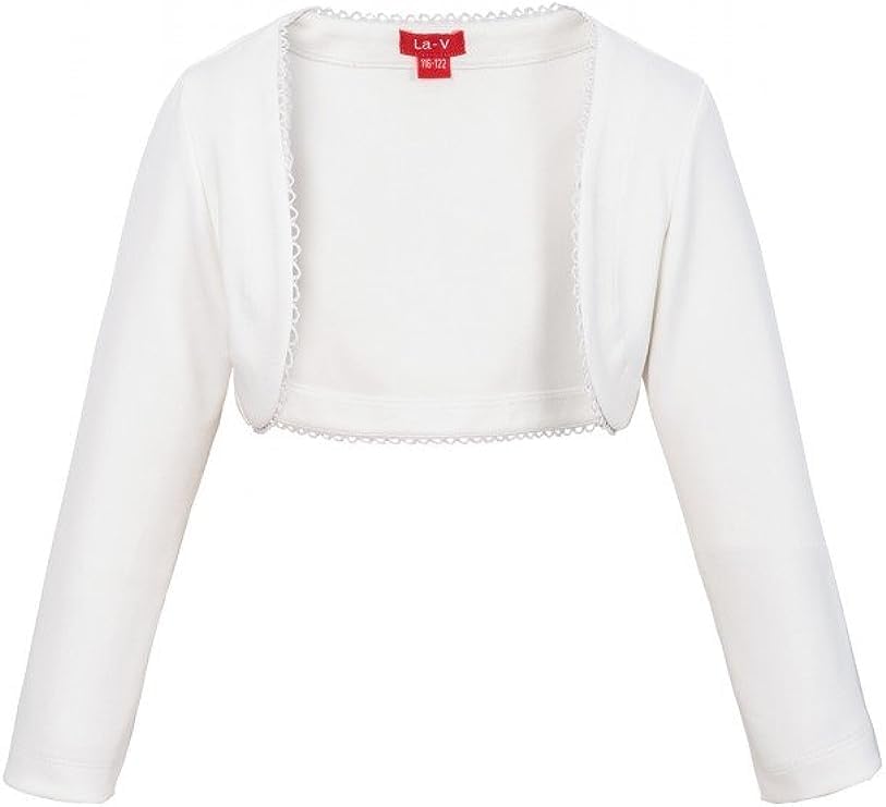 La-V Mädchen Bolero Weiß JAH14.1/Größe 140/146