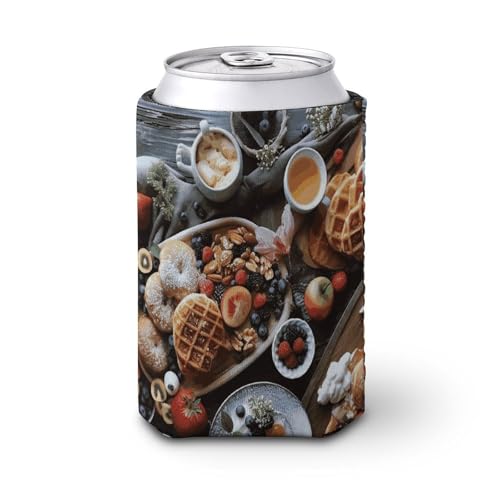 Beautiful Breakfast Cup Sleeve Reusable Iced Coffee Sleeves Cute Insulated Cup Sleeve for Cold Beverages Coffee Cup Holder Fits All For Regular Size Bottles