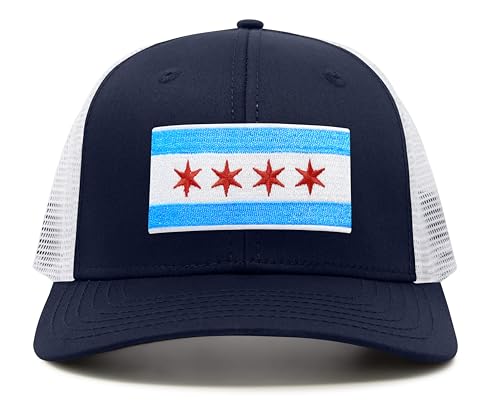 Image of International Tie City Hat for Men and Women, Adjustable Snapback Trucker Baseball Cap with Embroidered Patch