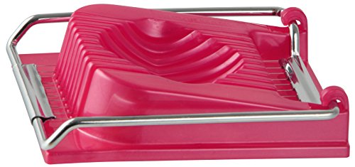 Foto von Fackelmann Eischneider, Eierschneider zum Schneiden von Scheiben, Mozzarellaschneider mit Drähten aus Edelstahl (Farbe: Weiß, Blau, Gelb, Rosa - nicht frei wählbar), Menge: 1 Stück