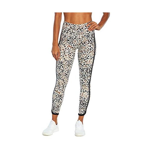 Jessica Simpson Sportswear Women's Toni High Rise Legging, White Animal Texture, Large