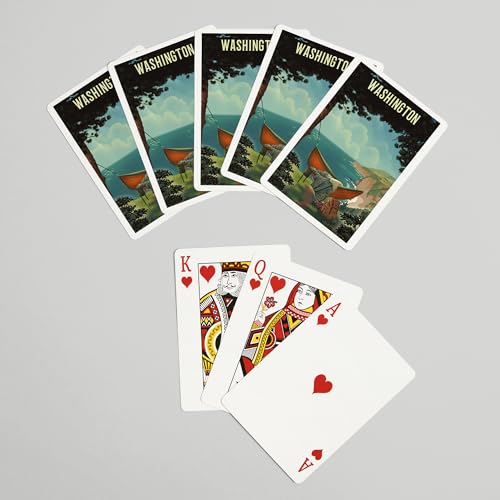 Lantern Press Naipes de Poker 52 Cartas Tamaño Poker miniatura 7