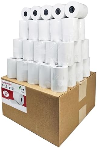 (50 Rolls) 3 1/8 x 150 Thermal Paper Receipt Rolls fits all Clover 55 GSM POS Cash Register Printers SCP700 TSP100 TSP300 TSP400 TSP500 from BuyRegisterRolls image 5