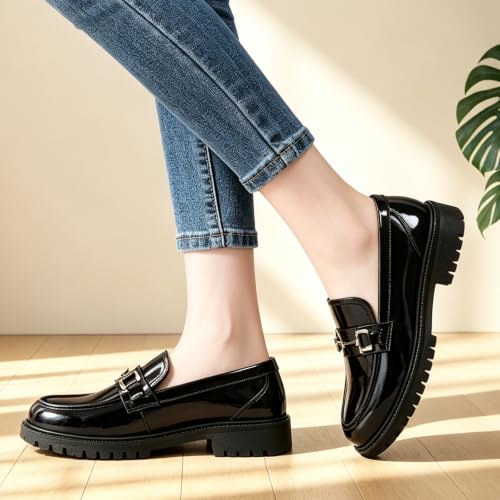Image of Loafers for Women Women's Penny Loafers Slip On Leather Business Casual