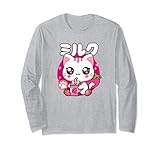 Photo Gallery fragola latte giapponese carino kawaii gatto i love fragole maglia a manica Photo Gallery fragola latte giapponese carino kawaii gatto i love fragole maglia a manica