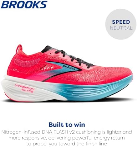 Brooks Men's Hyperion Elite 4 Trainers, Diva Pink Crystal Seas