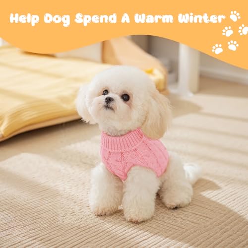 Fiohiros 2 Stück Hundepullover Kleine Hunde,Warmer Hunde Pullover Kleine Hund, Pullover für Hunde Katzen